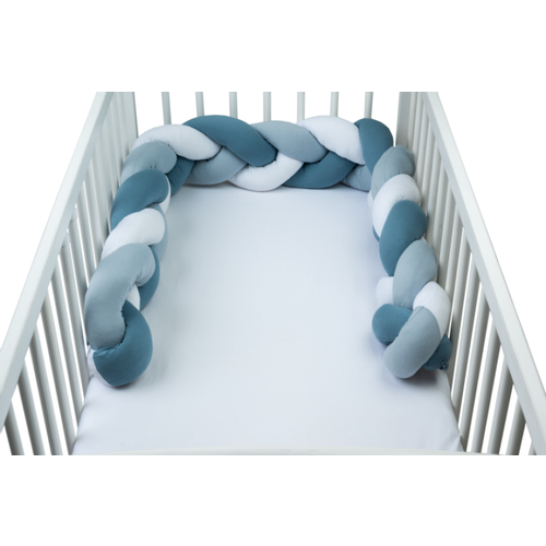 BUBA Gnijezdo/pletenica za novorođenče 190cm plavo slika 1