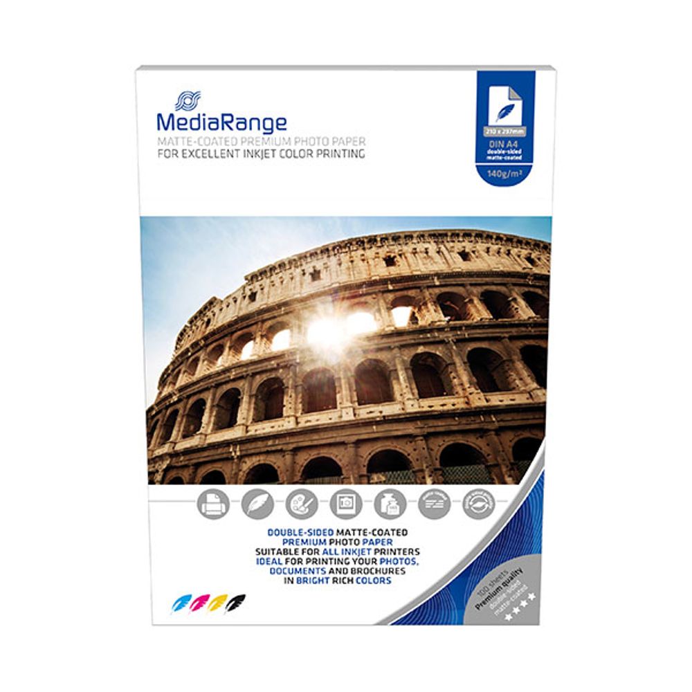 MediaRange FOTO PAPIR A4 100kom 140g MAT DUAL za InkJet pisače , MRINK111 slika 1