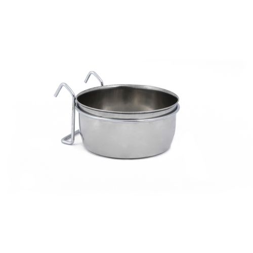 Beeztees Posuda za pse Inox za kavez s držačem 12,5 cm (0,6 l) slika 1