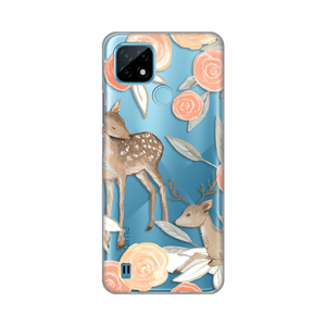 Torbica Silikonska Print Skin za Realme C21 Flower Deer