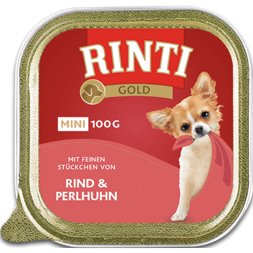 RINTI Gold Mini mit Rind&Perlhuhn, hrana za pse s govedinom i biserkom, 100 g slika 1