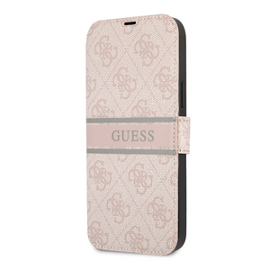 Maska Guess Stripe Bk Pu za iPhone 13 Pro 6.1 roze (GUBKP13L4GDPI)