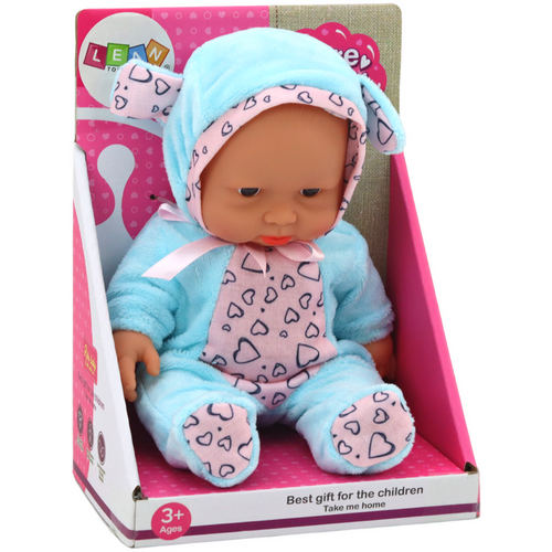 Mala beba lutka - Odjeća, šešir, mašna - Plavo roza odjeća slika 3