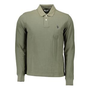 US POLO SHIRT LONG SLEEVE MEN'S GREEN