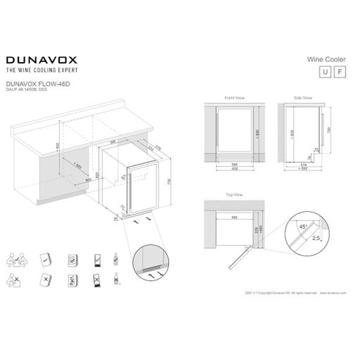 DAUF-46.145DSS DUNAVOX vinska vitrina slika 8