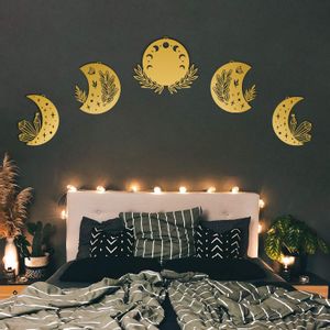 Wallity Metalna zidna dekoracija Moon Phases Metal Wall Art - APT615 - Gold