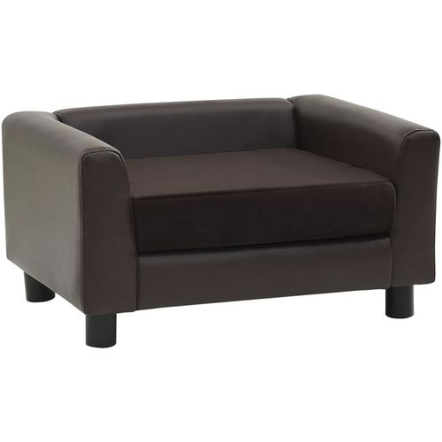 Sofa za pse smeđa 60 x 43 x 30 cm od pliša i umjetne kože slika 25