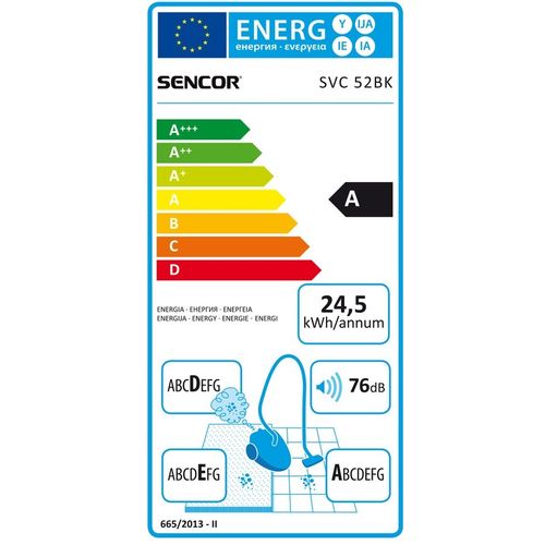 Sencor usisavač SVC 52BK-EUE3 slika 6