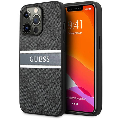 Maska Guess Stripe za iPhone 13 Pro Max 6.7 siva (GUHCP13X4GDGR) slika 1