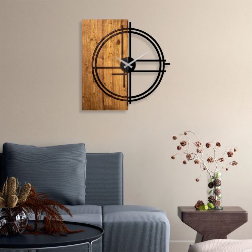 Wallity Ukrasni drveni zidni sat, Wooden Clock 38 slika 3