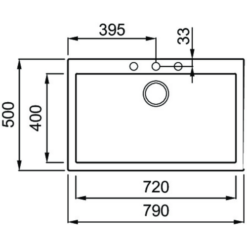 Elleci sudoper Quadra 130 G62 Bianco Antico Classic LGQ13062 slika 2