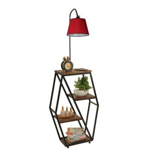 Sembol Ceviz Lambader Pramit Kırmızı Abajurlu Red Floor Lamp