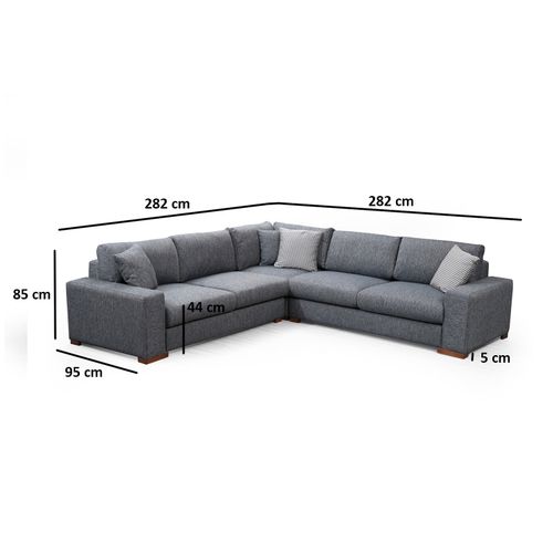 Atelier Del Sofa Ugaoni kauč Loop 7 Antracit slika 10