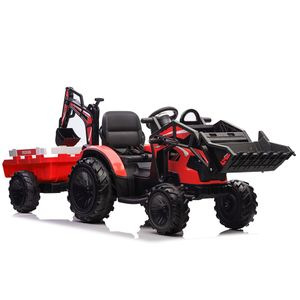 Bager na baterije s prikolicom SX2068 crveni