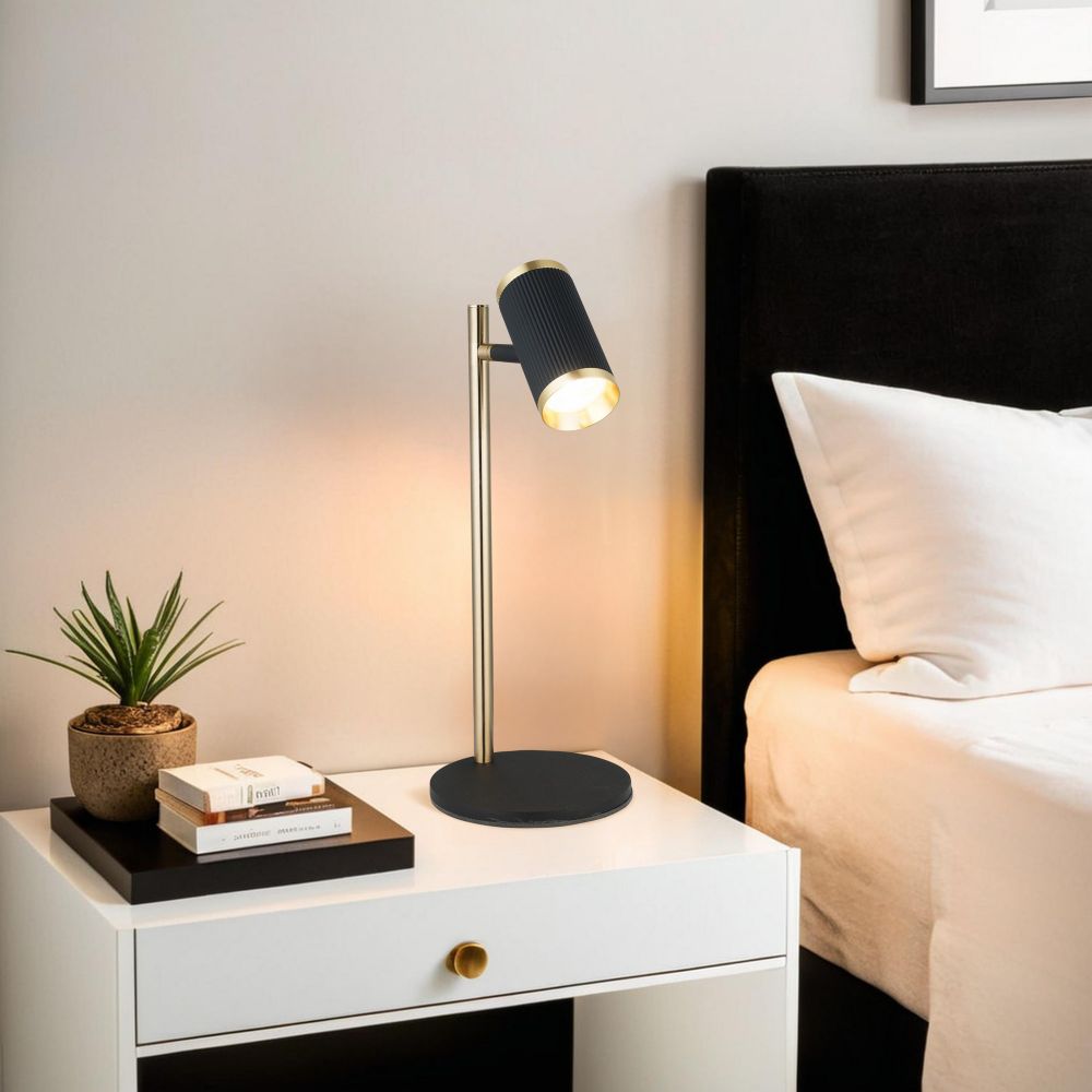 Lume - Crna Antik Lacirana Stolna Lampa 70-17 slika 1