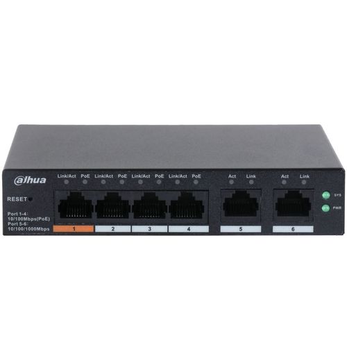 Dahua CS4006-4ET-60 6-Port Cloud Managed Desktop Switch with 4-Port PoE slika 1