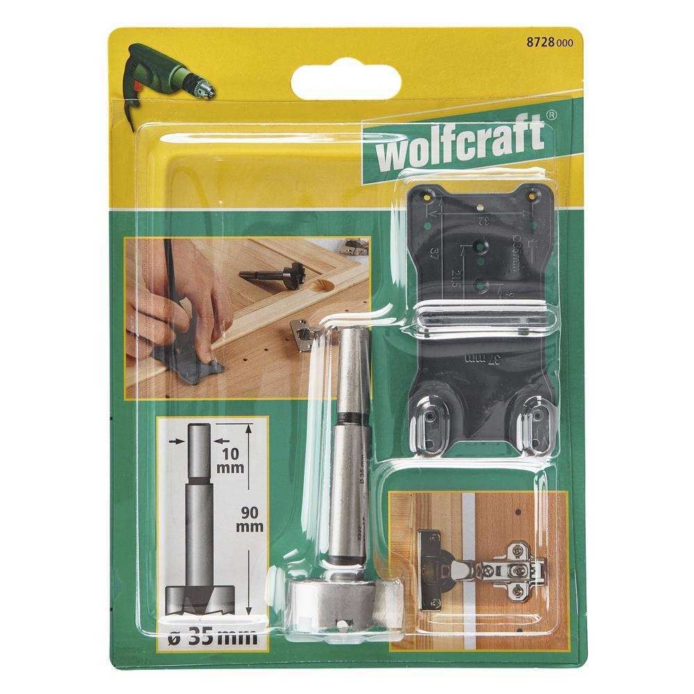 Wolfcraft Set Forstner Svrdlo fi 35mm x 90 mm + Šablon Za Šarke / 2 dijelni - 8728000 slika 7