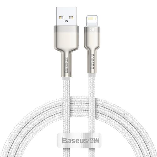 USB kabel za Lightning Baseus Cafule 2.4A 1m (bijeli) slika 1