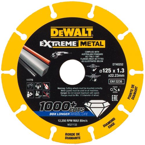 REZNA PLOČA EXTREME METAL 125 X 22.23 X 1.3MM Dewalt DT40252 slika 1