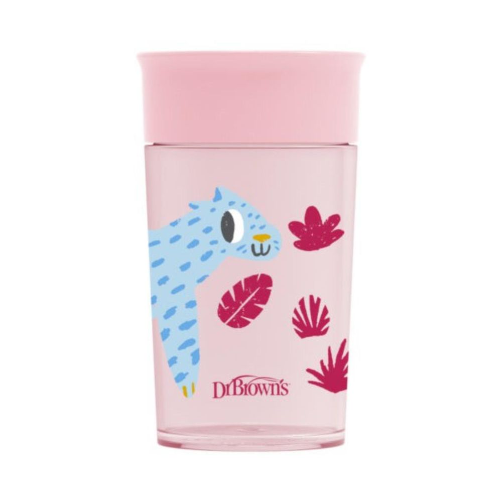 Dr Brown's Čaša za bebe 360° No Spill 300ml Tc01093, Roza slika 3