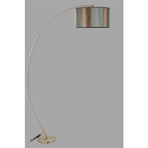 Mısra Mat Krom Lambader Silindir Renkli Abajurlu Multicolor Floor Lamp slika 3