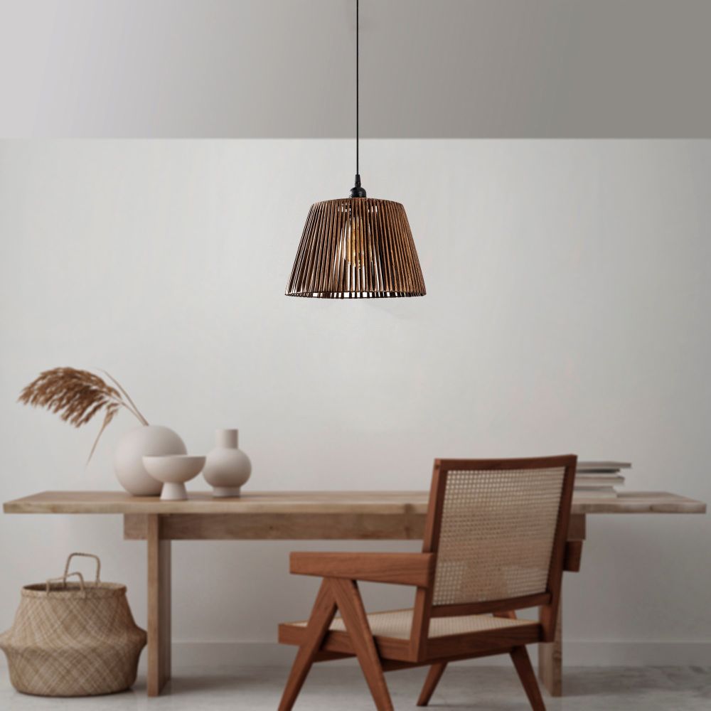 Luster 'Cone - Antiquation' sa Dizajnom Starinskog Bambusa slika 2