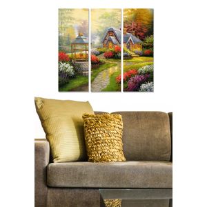 Dekorativna MDF Slika u Više Boja MDF1005944 (Set od 3 Komada)