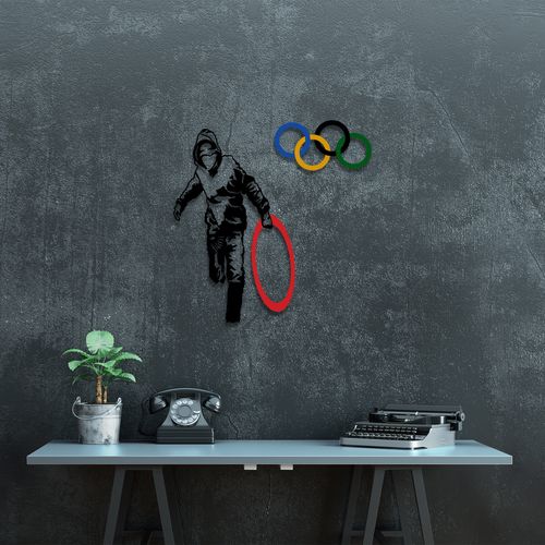 Banksy - 7 Multicolor Decorative Metal Wall Accessory slika 3