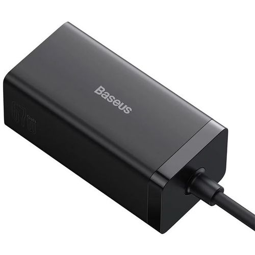 Baseus produžna utičnica/kp gan5 pro desk 2x usb-c/usb-a/hdmi + kabel c-c 67w black slika 1