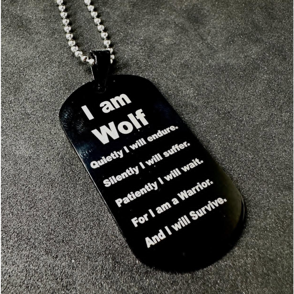 Ogrlica I am Wolf, Black slika 2