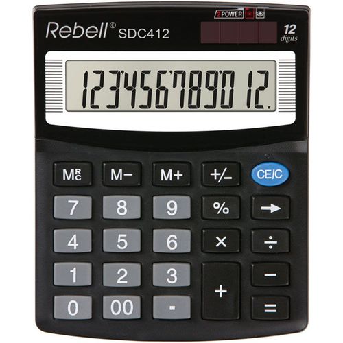 Kalkulator komercijalni Rebell SDC412 black slika 3