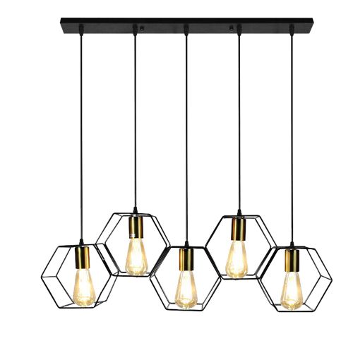 Lampa Viseća APP1133-5CP Black Gold slika 1