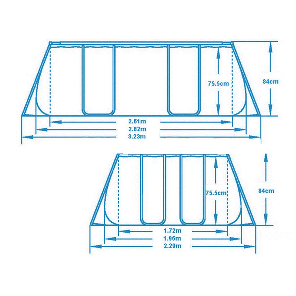 Okvirni vrtni bazen 282 x 196 x 84 cm 16u1 bestway 56629n slika 5