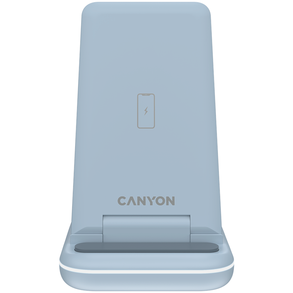 CANYON wireless charger WS-304 15W 3in1 Blue slika 3
