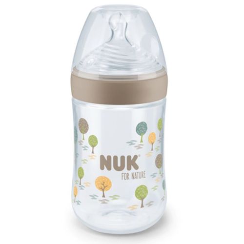 NUK Flašica For Nature sa indikatorom temperature 260ml 6-18mj, Bež slika 1