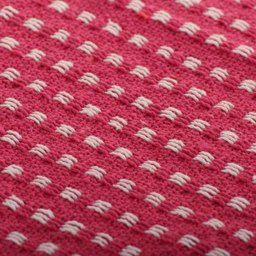 Pamučni pokrivač na kvadratiće 125x150 cm ružičasti slika 23