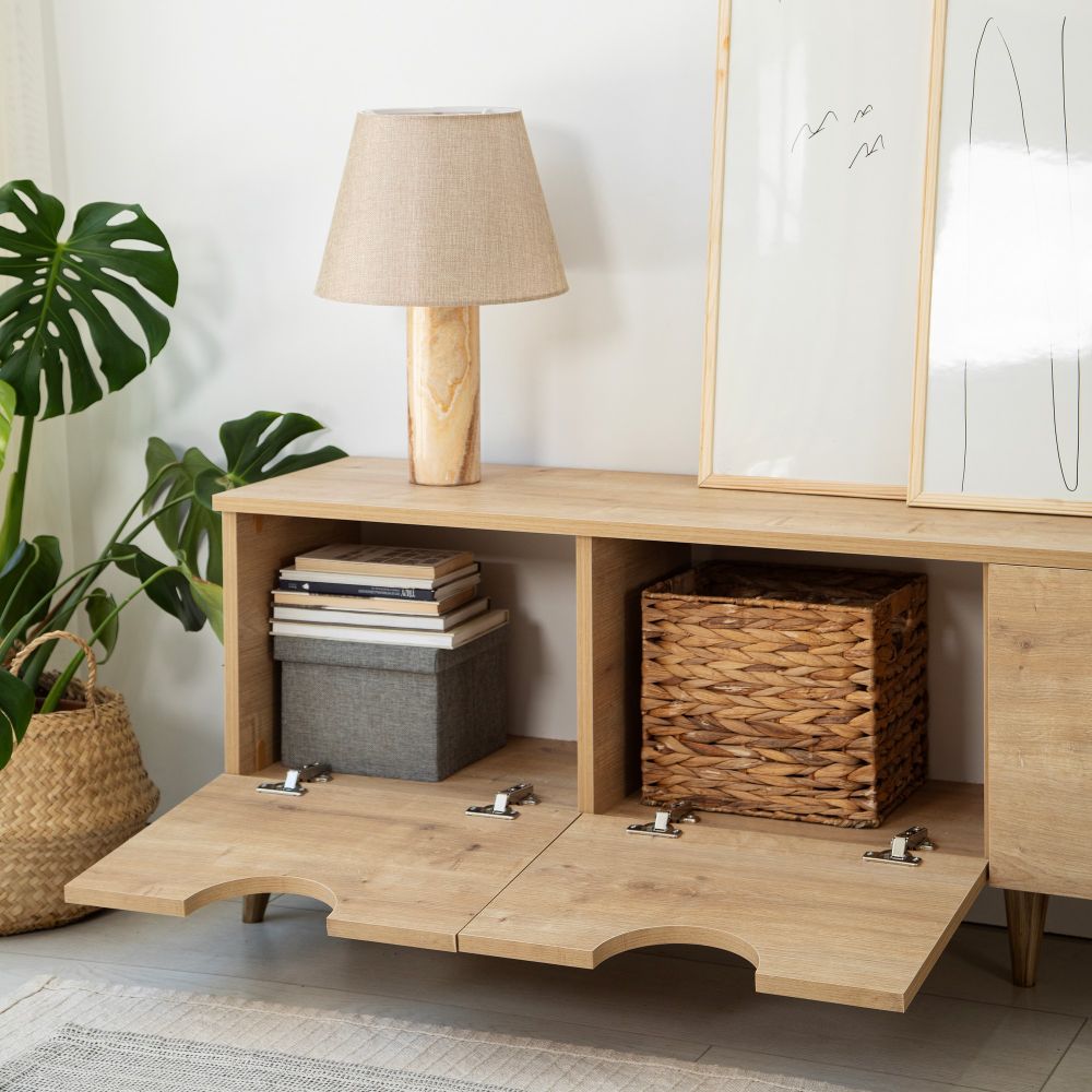 TV Stalak 'Four Seasons - Oak v2' od Hrastovine slika 5