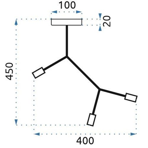 TOOLIGHT CLASSIC BLACK STROPNA SVJETILKA METAL LOFT APP736-3C crna slika 11