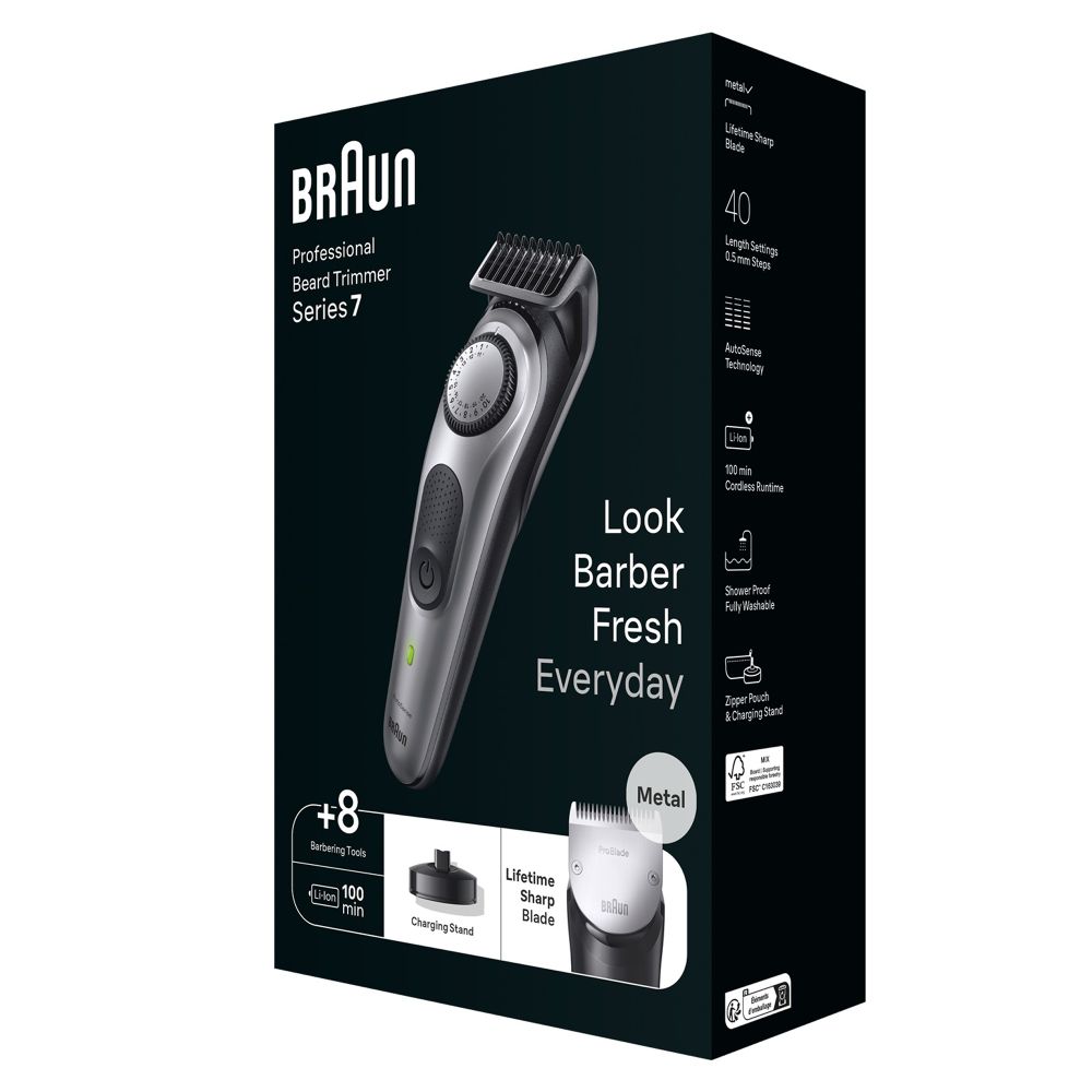 Braun Trimer za bradu Series 7 BT 7420 + Gillette Brijač ProGlide slika 10