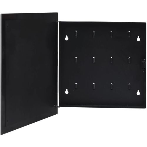 Kutija za ključeve s magnetnom pločom crna 35 x 35 x 5,5 cm slika 1