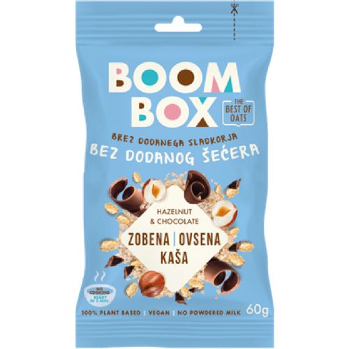 Boom Box Zobena kaša s lješnjacima i čokoladom 60g slika 1
