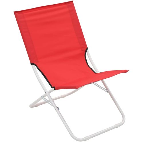 Sklopive stolice za plažu 2 kom crvene slika 21