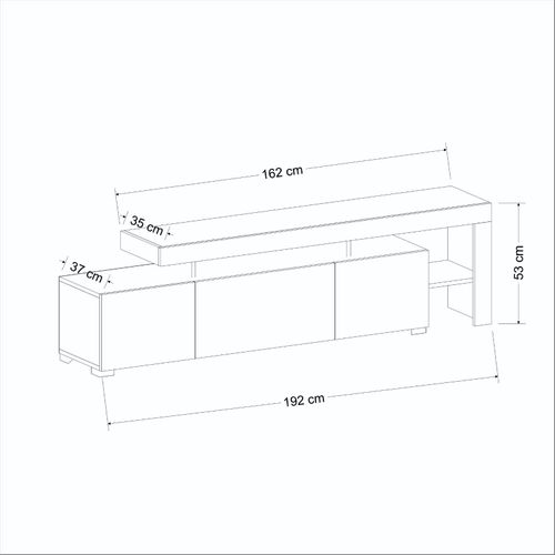 Woody Fashion TV stalak BELIZ, boja Travertine slika 9