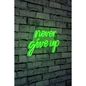 Wallity Ukrasna plastična LED rasvjeta, Never Give Up - Green