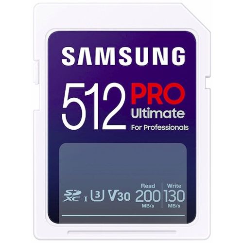 Samsung MB-SY512S/WW SD Card 512GB, PRO Ultimate, SDXC, UHS-I U3 V30, Read up to 200MB/s, Write up to 130 MB/s, for 4K and FullHD video recording slika 1