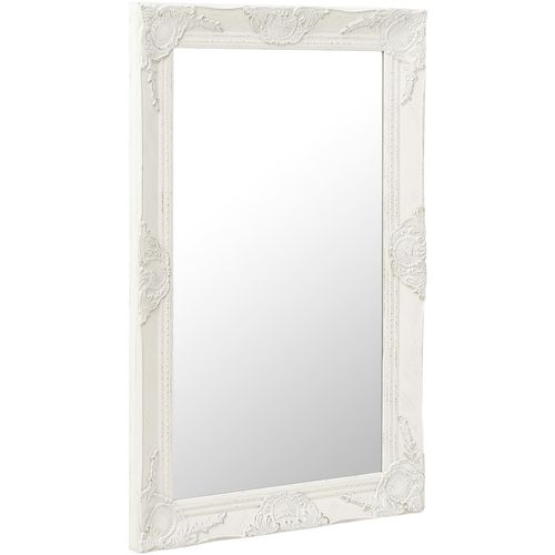 Zidno ogledalo u baroknom stilu 50 x 80 cm bijelo slika 20