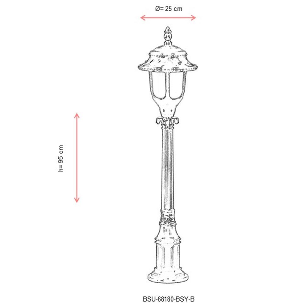 BSU-68180-BSY-B Crna Spoljašnja Podna Lampa slika 3
