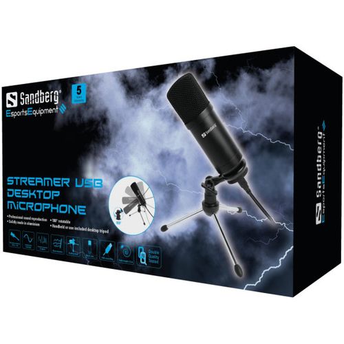 Stoni mikrofon Sandberg Streamer USB Desk sa tripodom 126-09 slika 2