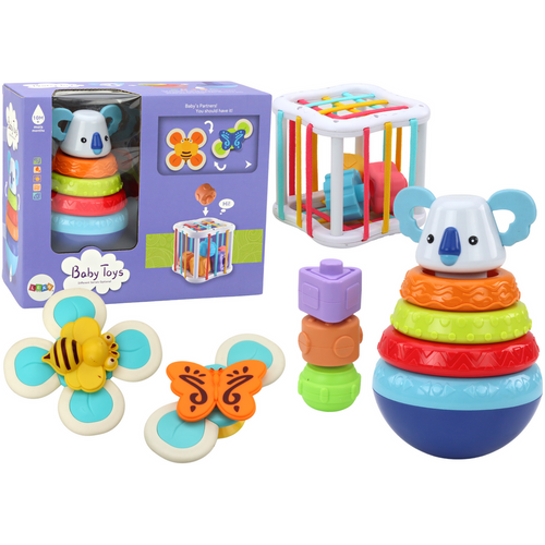 Set senzornih igračaka - Koala toranj - Obrazovne kockaste vrtilice slika 1