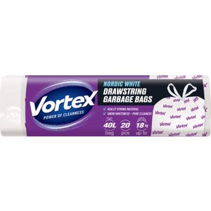 Vortex Nordic white vreće za smeće sa vezicama 40 litara 20kom